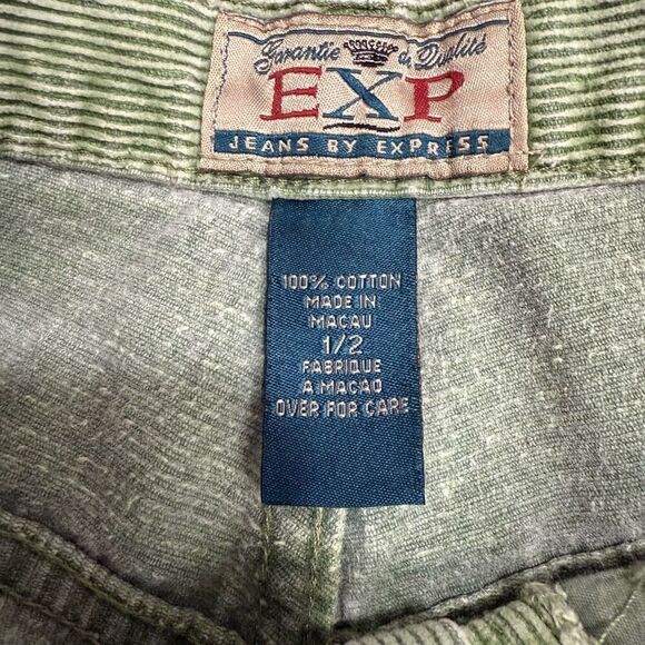 Vintage Green Mid Rise EXP Express Corduroy 90s Straight Leg Mom - Picture 4 of 10